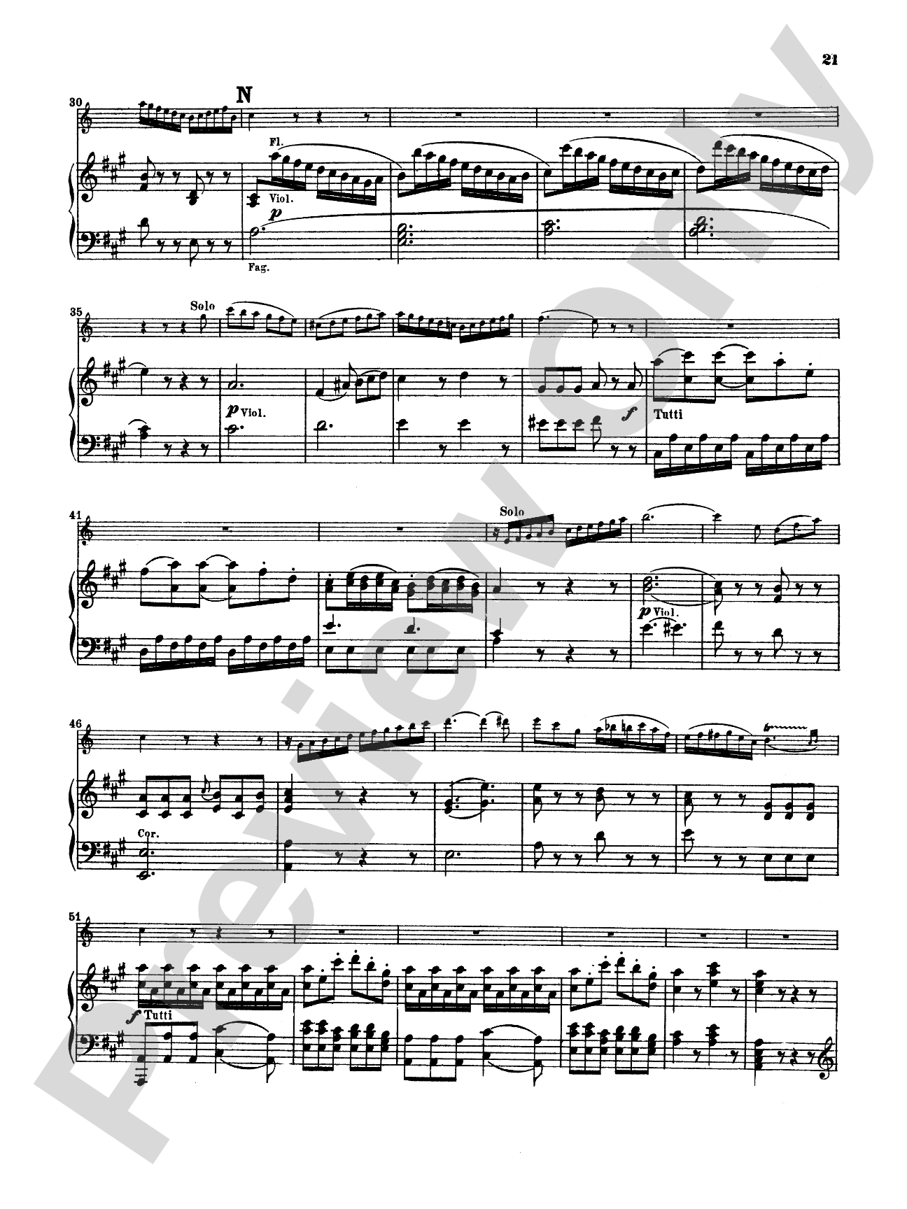 Mozart: Concerto in A Major, K. 622: Clarinet Part(s)
