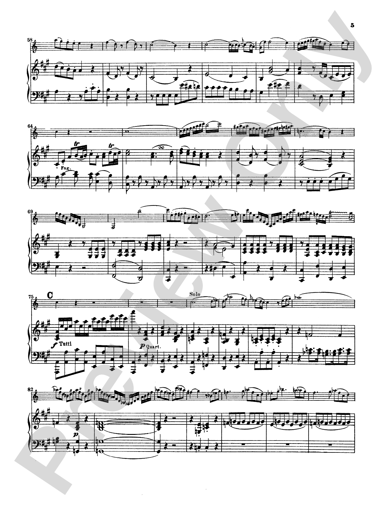 Mozart: Concerto in A Major, K. 622: Clarinet Part(s)