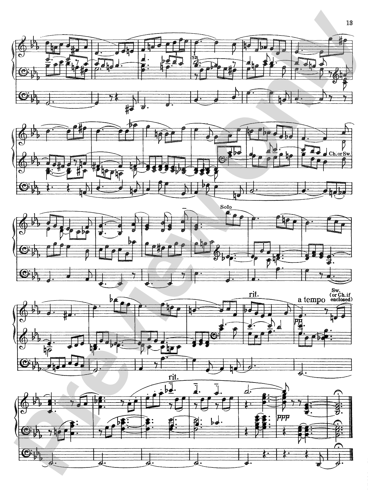 Rheinberger: Sonata No. 9: Organ Sheet