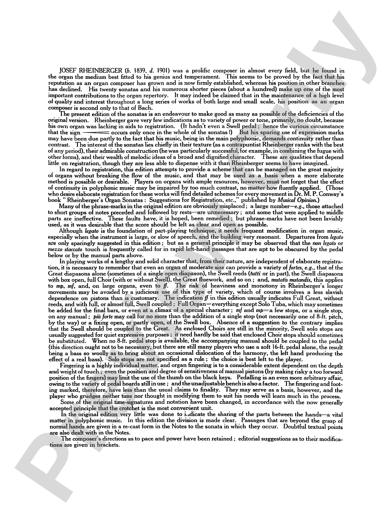 Rheinberger: Sonata No. 9: Organ Sheet