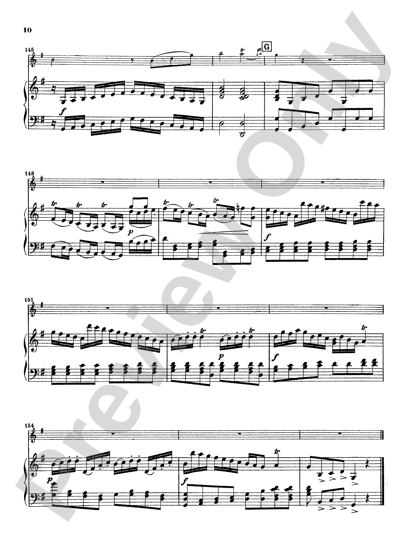 Quantz: Concerto in G Major: Flute Part(s)
