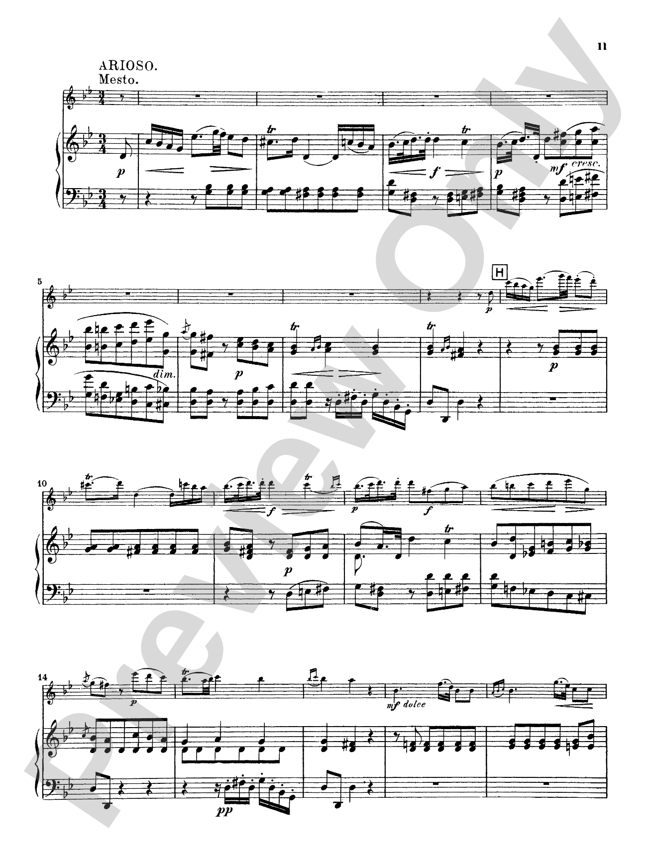 Quantz: Concerto in G Major: Flute Part(s)