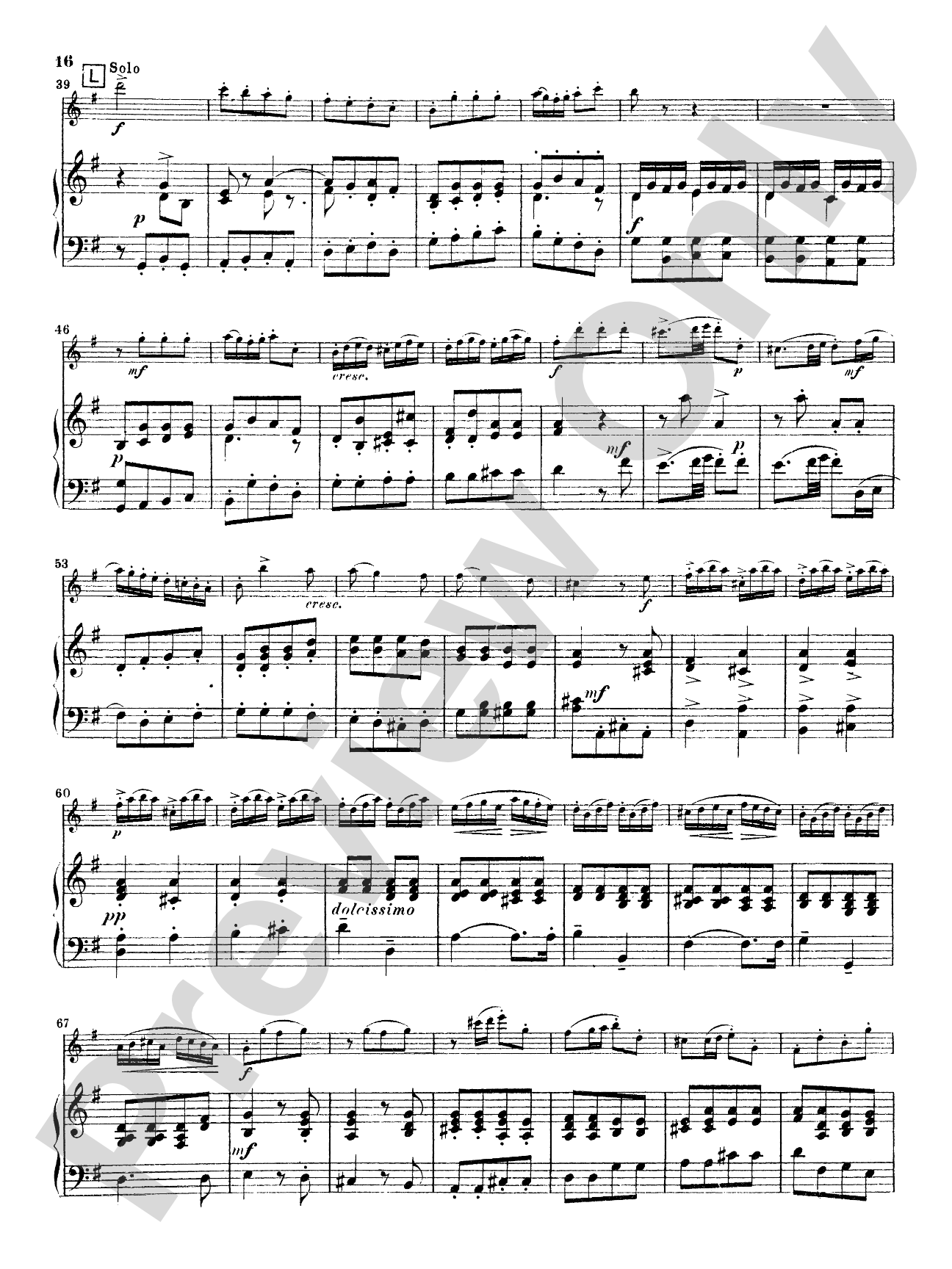 Quantz: Concerto in G Major: Flute Part(s)