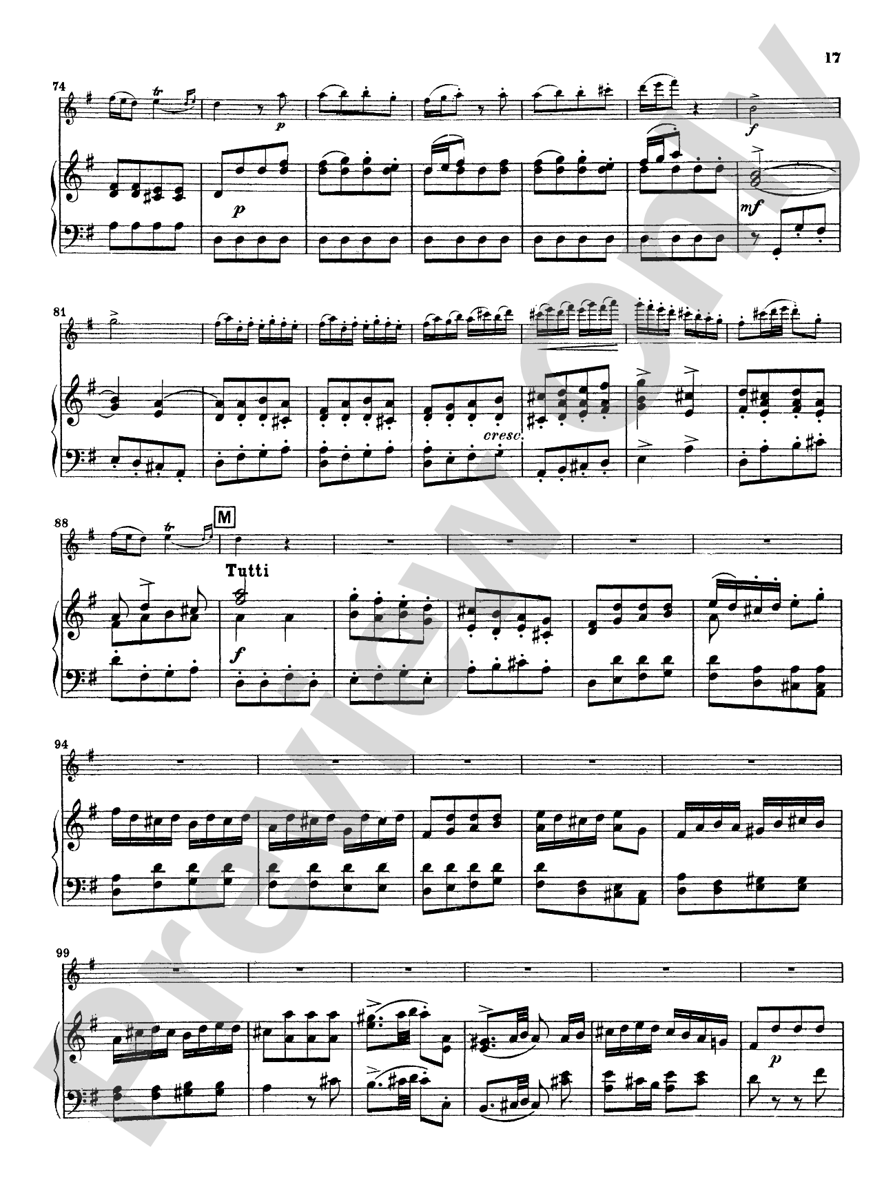 Quantz: Concerto in G Major: Flute Part(s)