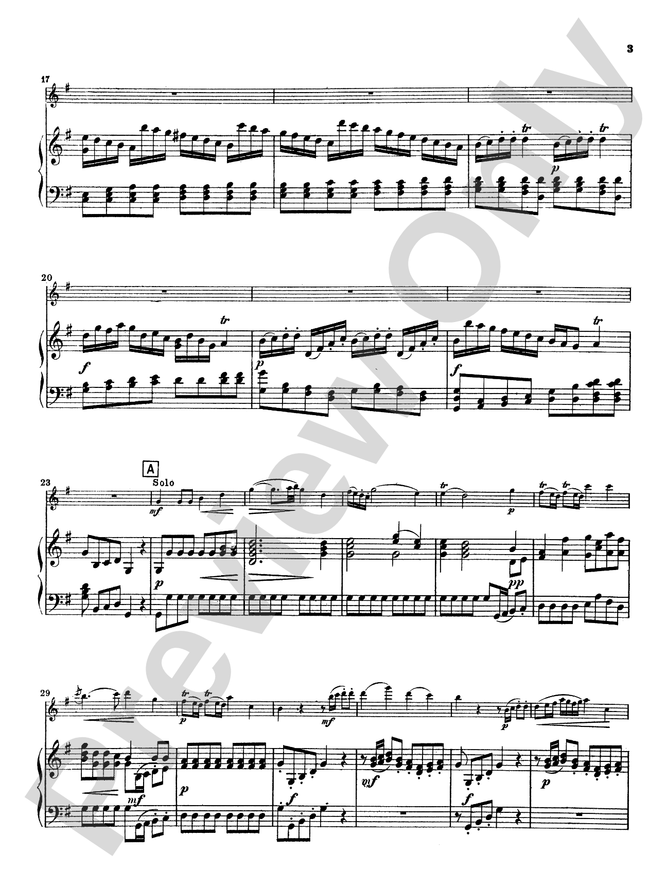 Quantz: Concerto in G Major: Flute Part(s)
