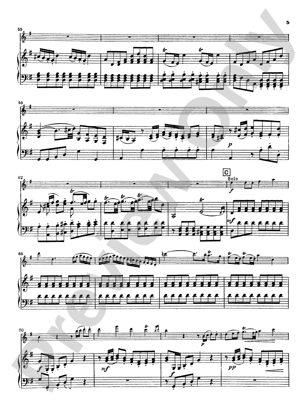 Quantz: Concerto in G Major: Flute Part(s)