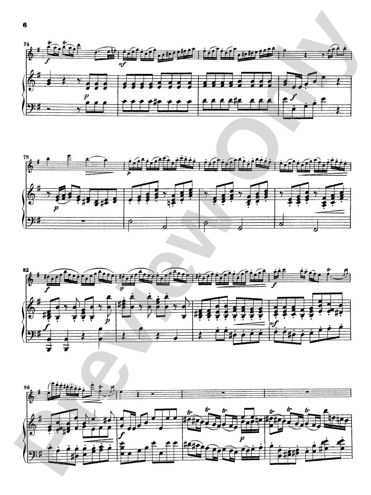 Quantz: Concerto in G Major: Flute Part(s)