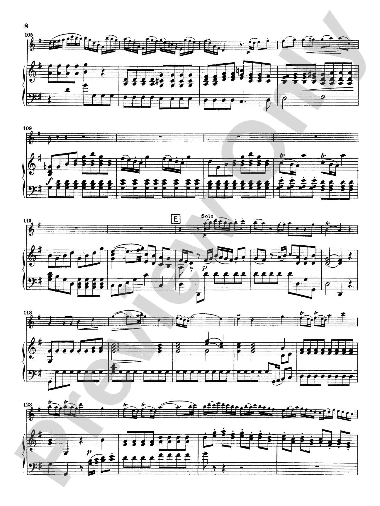 Quantz: Concerto in G Major: Flute Part(s)