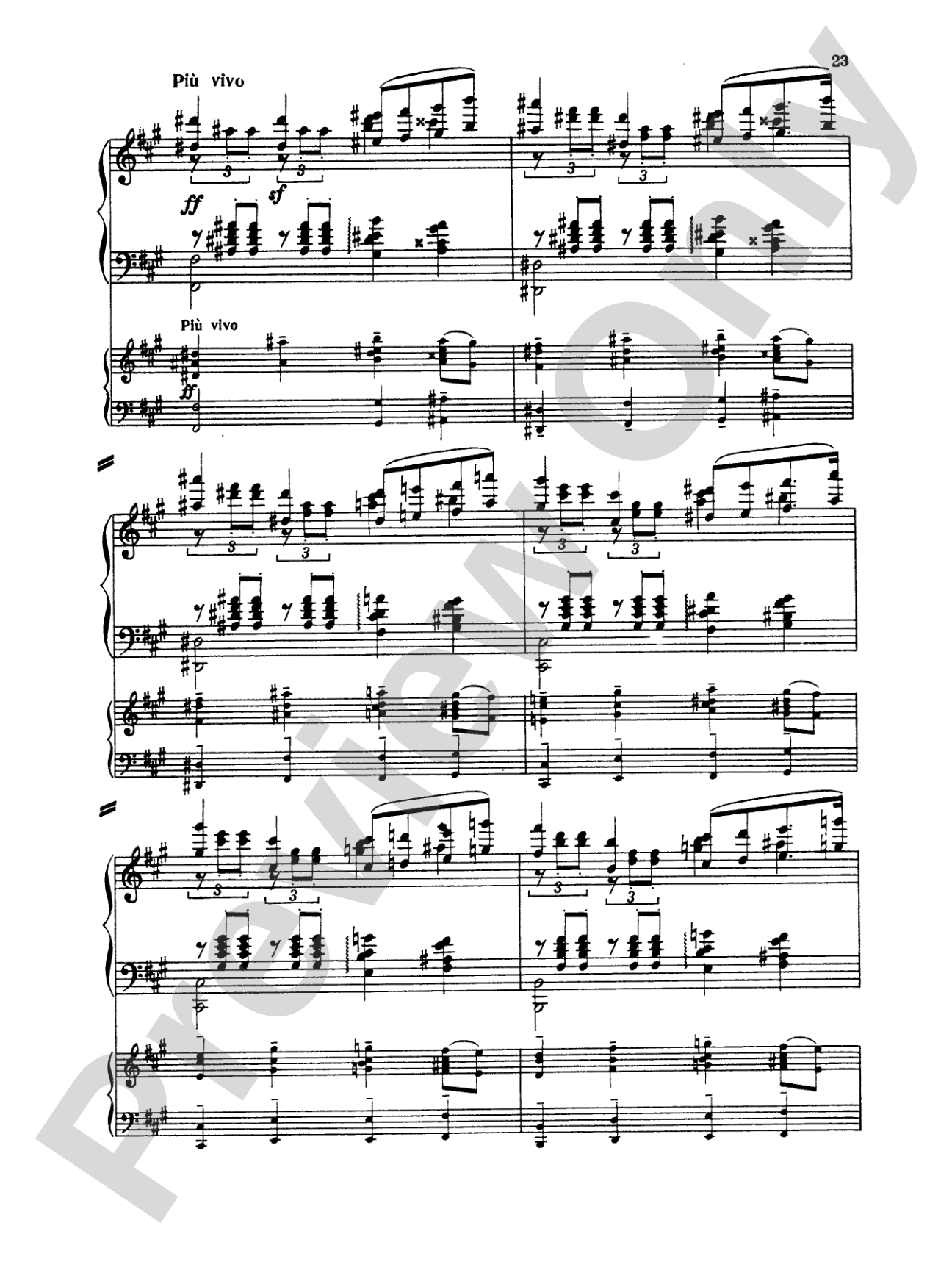 Rachmaninoff: Piano Concerto No. 1 in F sharp Minor, Op. 1: Piano Duo (2 Pianos, 4 Hands) Book (2 copies required)