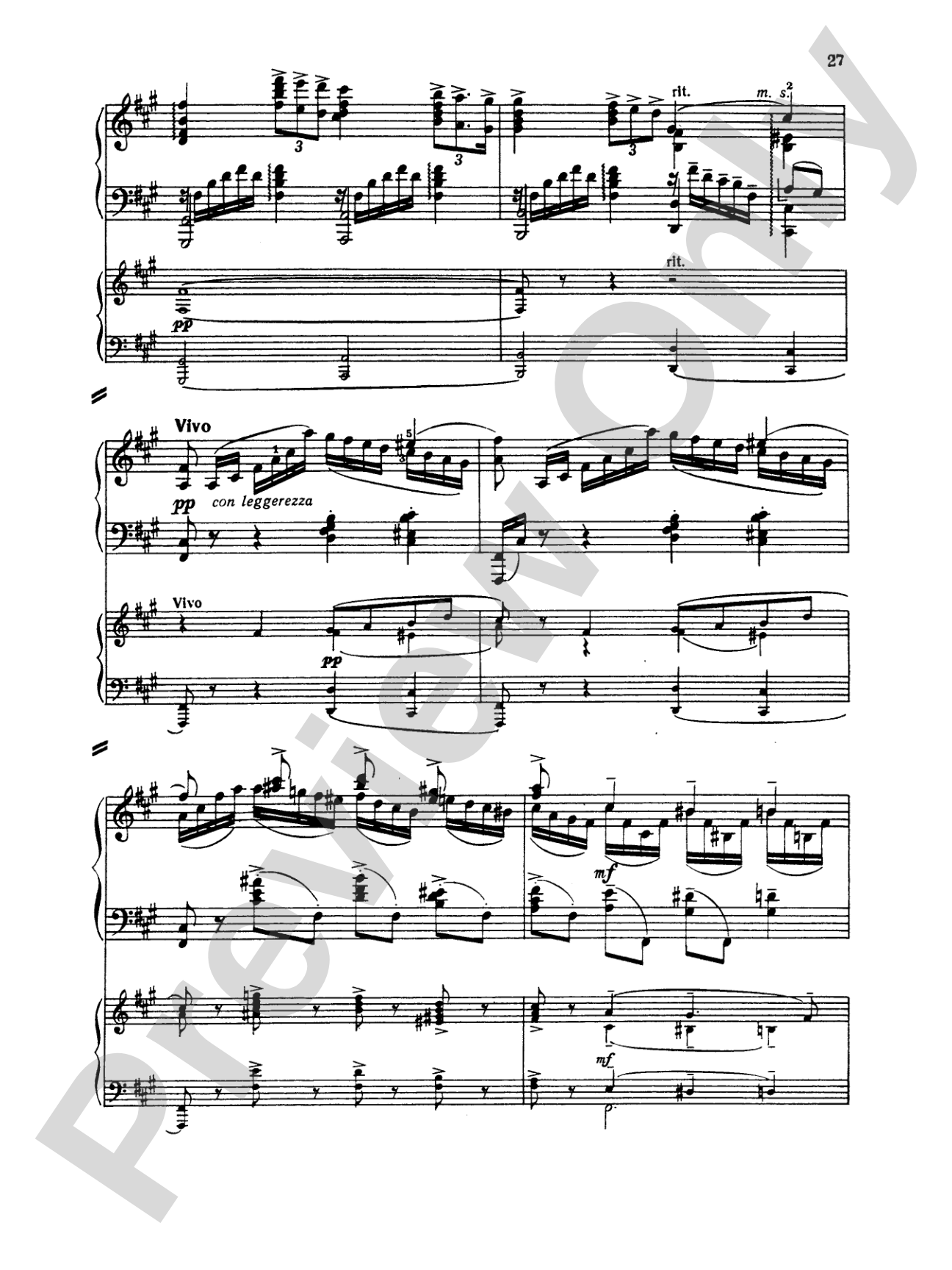 Rachmaninoff: Piano Concerto No. 1 in F sharp Minor, Op. 1: Piano Duo (2 Pianos, 4 Hands) Book (2 copies required)