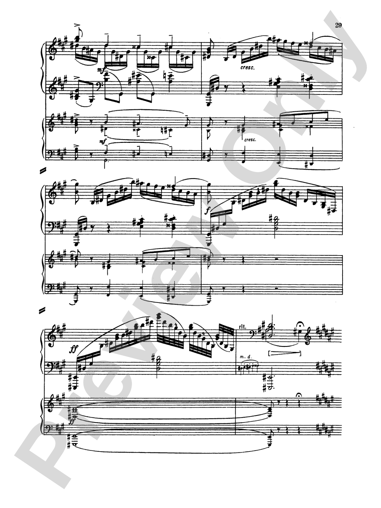 Rachmaninoff: Piano Concerto No. 1 in F sharp Minor, Op. 1: Piano Duo (2 Pianos, 4 Hands) Book (2 copies required)