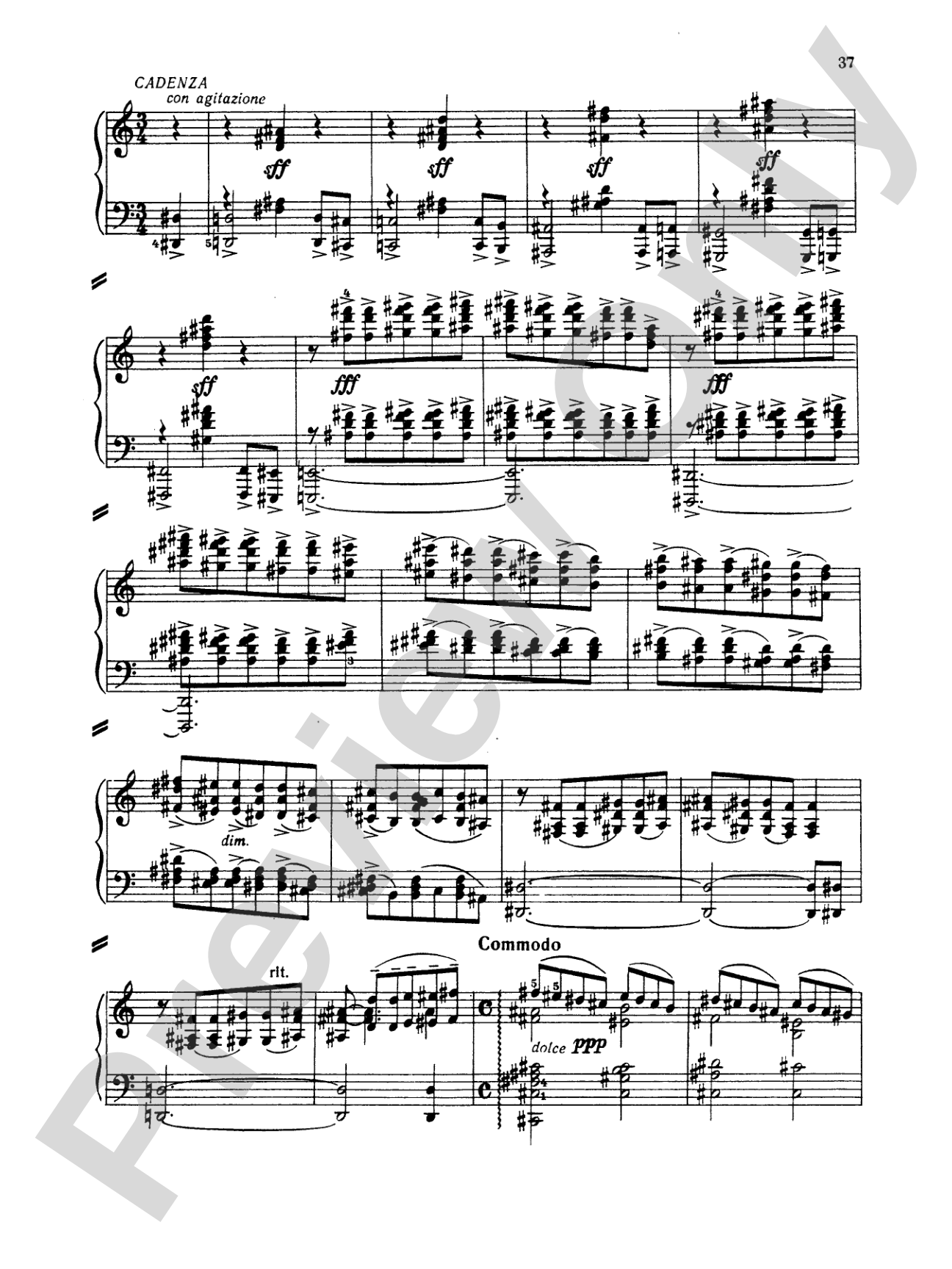 Rachmaninoff: Piano Concerto No. 1 in F sharp Minor, Op. 1: Piano Duo (2 Pianos, 4 Hands) Book (2 copies required)