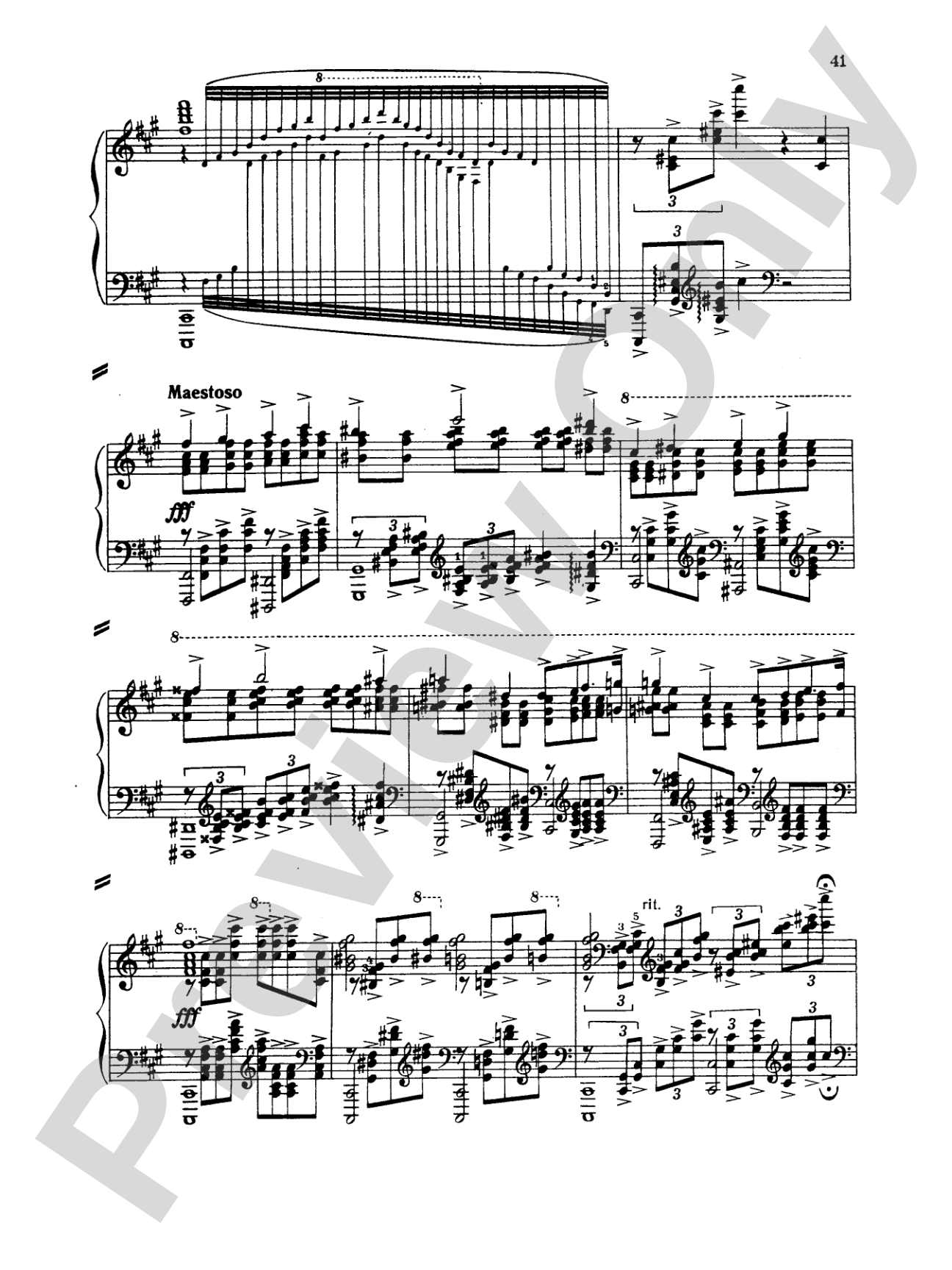 Rachmaninoff: Piano Concerto No. 1 in F sharp Minor, Op. 1: Piano Duo (2 Pianos, 4 Hands) Book (2 copies required)