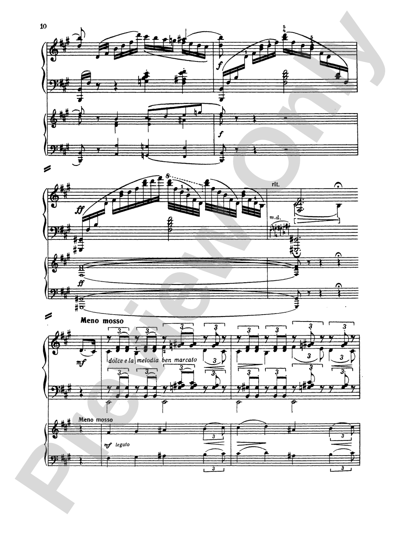 Rachmaninoff: Piano Concerto No. 1 in F sharp Minor, Op. 1: Piano Duo (2 Pianos, 4 Hands) Book (2 copies required)