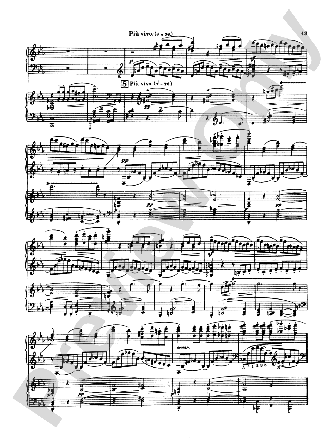 Rachmaninoff: Piano Concerto No. 2 in C Minor, Op. 18: Piano Duo (2 Pianos, 4 Hands) Book (2 copies required)