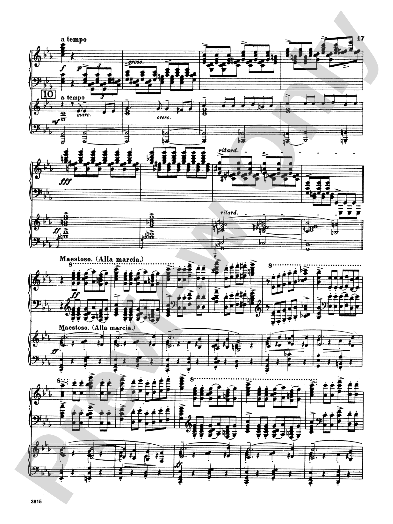 Rachmaninoff: Piano Concerto No. 2 in C Minor, Op. 18: Piano Duo (2 Pianos, 4 Hands) Book (2 copies required)