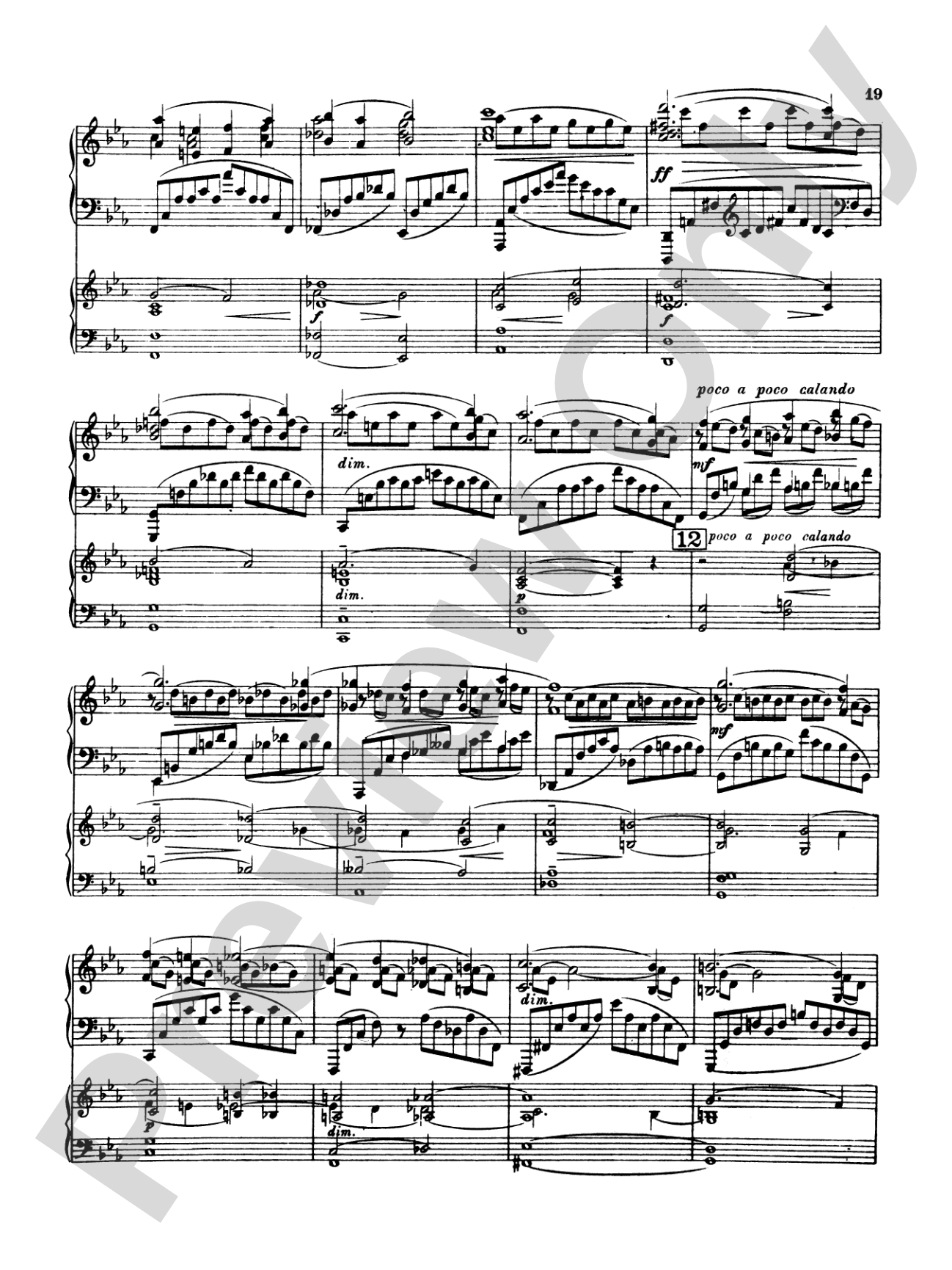 Rachmaninoff: Piano Concerto No. 2 in C Minor, Op. 18: Piano Duo (2 Pianos, 4 Hands) Book (2 copies required)