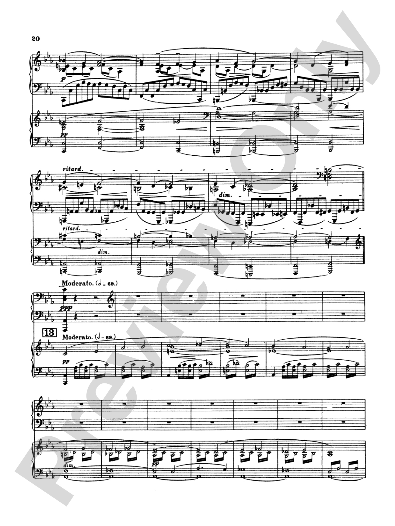Rachmaninoff: Piano Concerto No. 2 in C Minor, Op. 18: Piano Duo (2 Pianos, 4 Hands) Book (2 copies required)