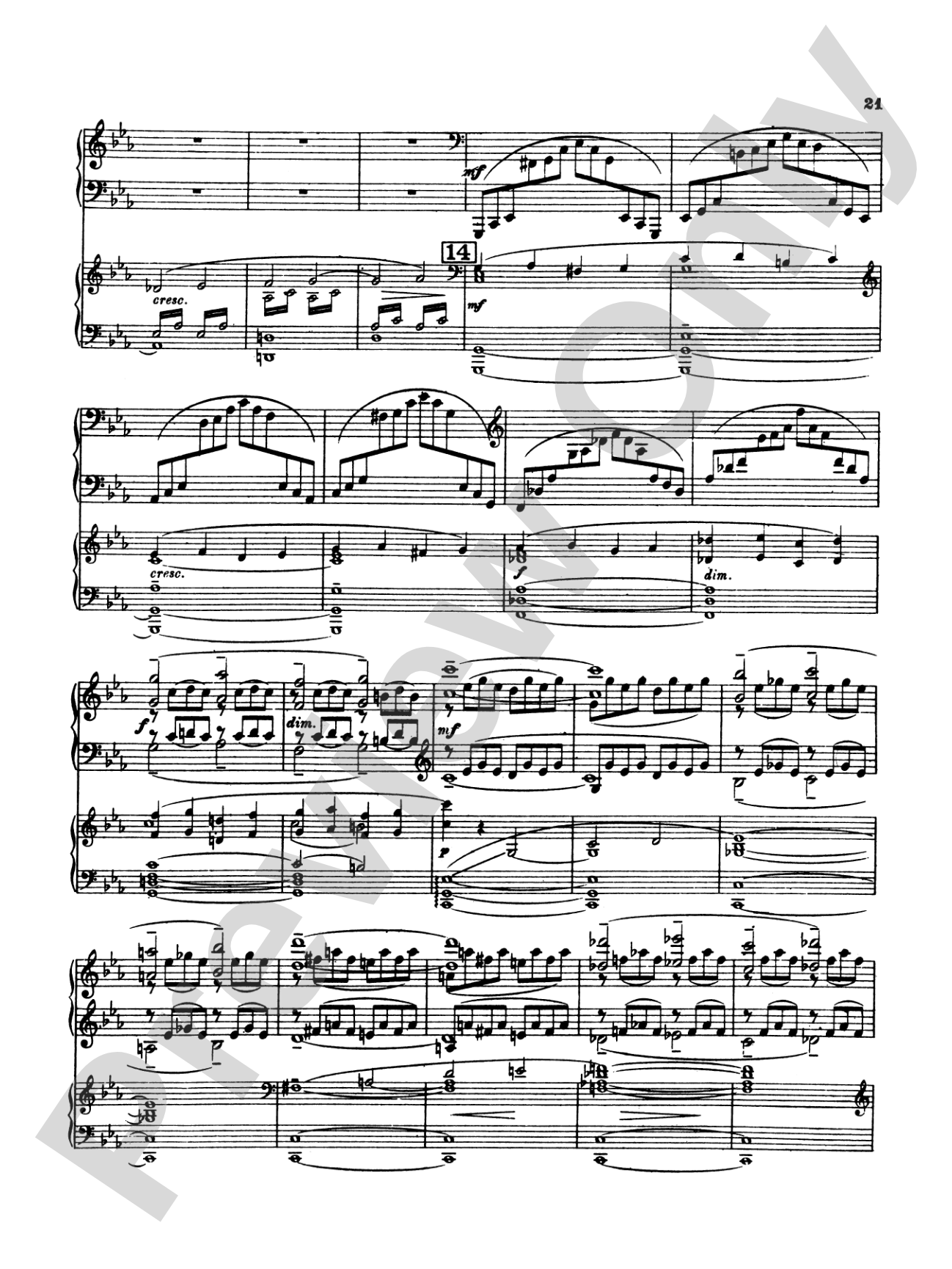 Rachmaninoff: Piano Concerto No. 2 in C Minor, Op. 18: Piano Duo (2 Pianos, 4 Hands) Book (2 copies required)