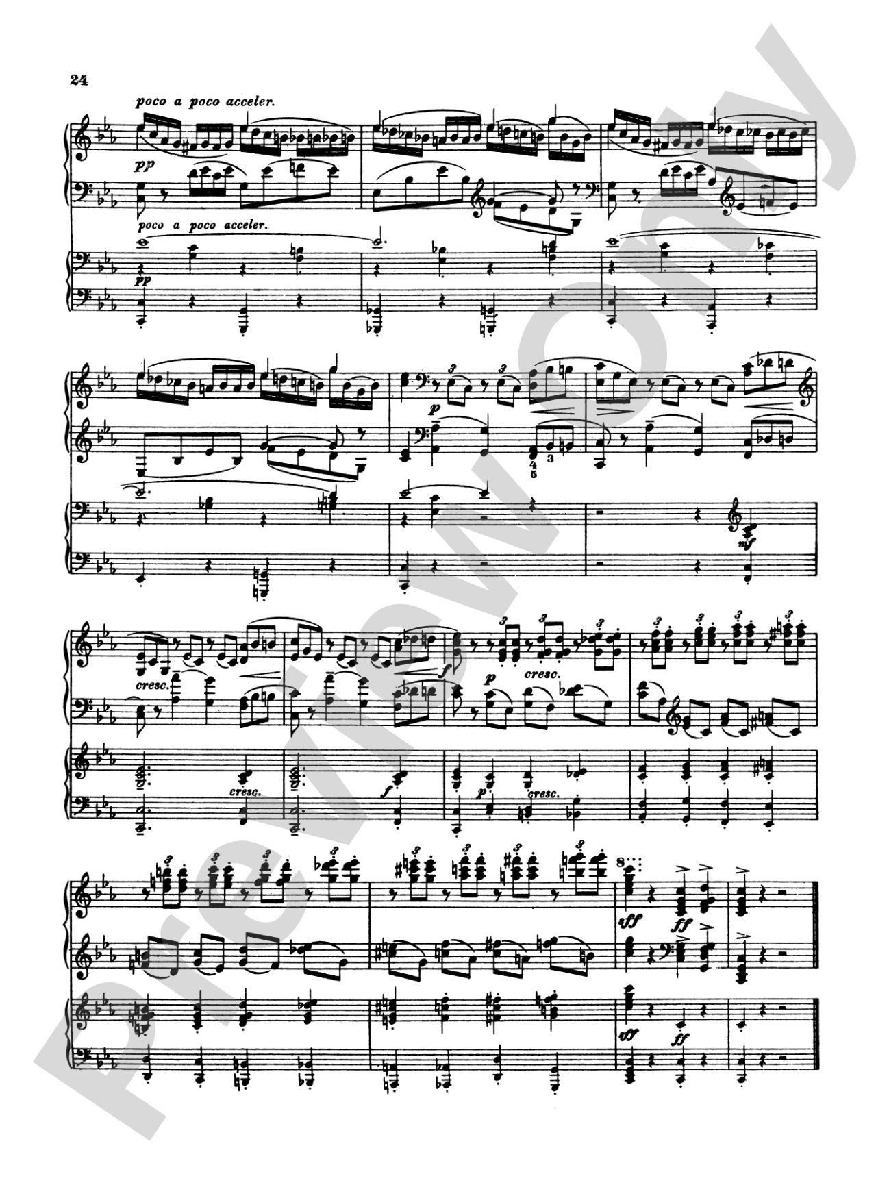 Rachmaninoff: Piano Concerto No. 2 in C Minor, Op. 18: Piano Duo (2 Pianos, 4 Hands) Book (2 copies required)