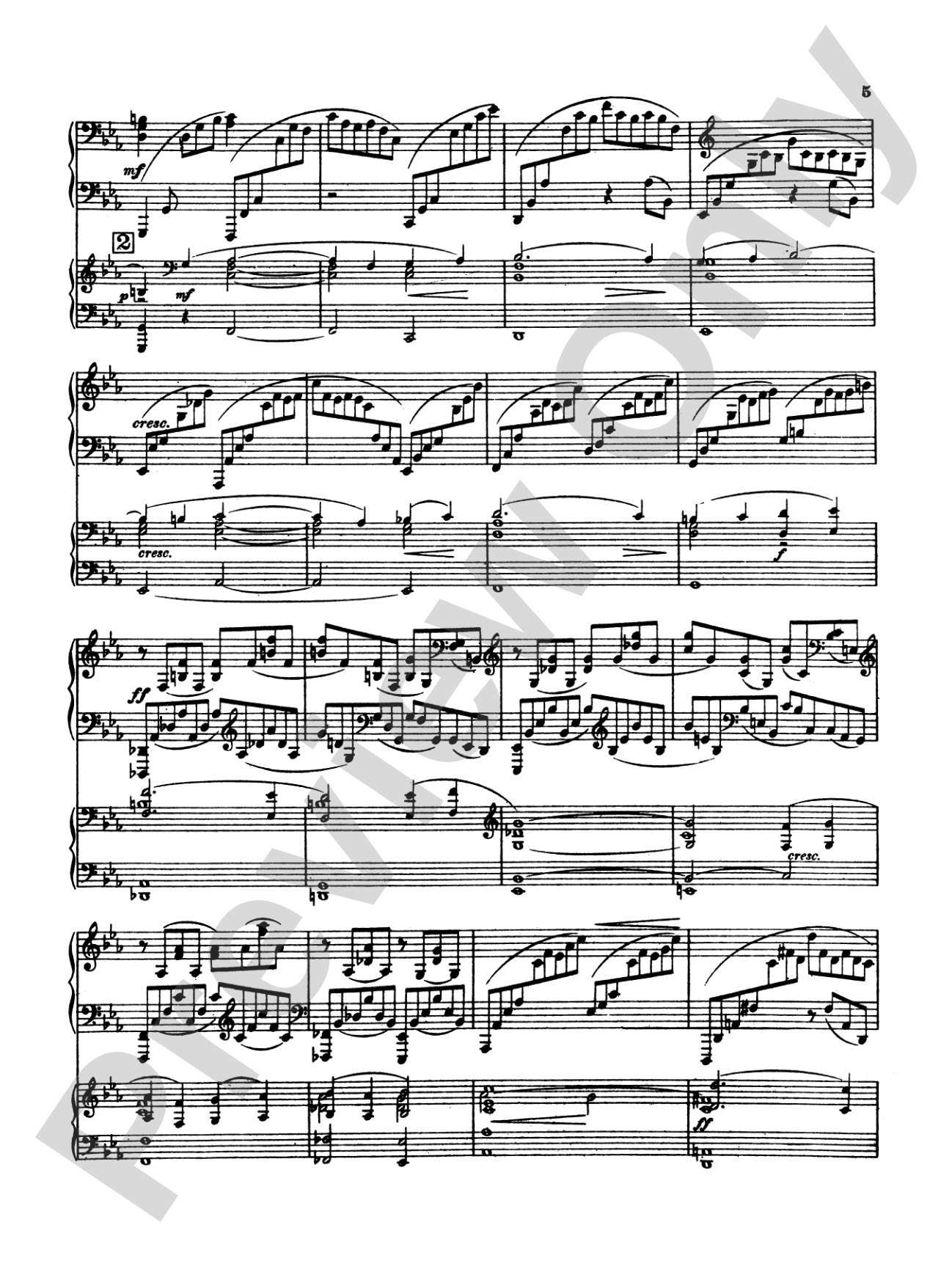 Rachmaninoff: Piano Concerto No. 2 in C Minor, Op. 18: Piano Duo (2 Pianos, 4 Hands) Book (2 copies required)