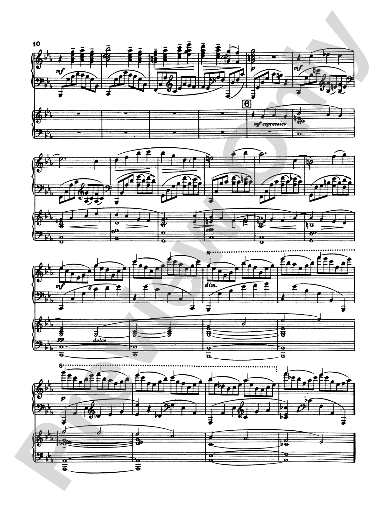 Rachmaninoff: Piano Concerto No. 2 in C Minor, Op. 18: Piano Duo (2 Pianos, 4 Hands) Book (2 copies required)
