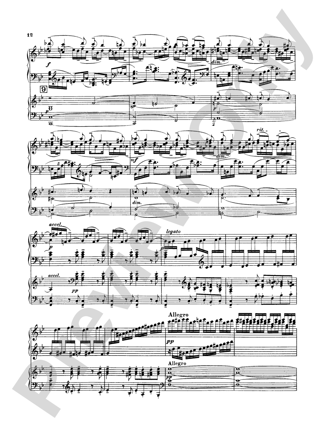 Rachmaninoff: Piano Concerto No. 3 in D Minor, Op. 30: Piano Duo (2 Pianos, 4 Hands) Book (2 copies required)