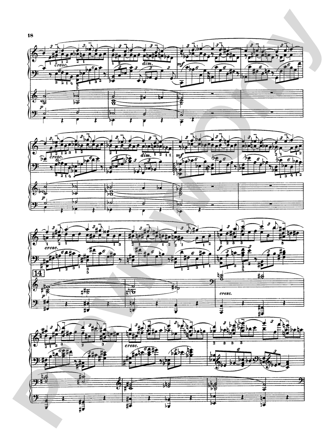 Rachmaninoff: Piano Concerto No. 3 in D Minor, Op. 30: Piano Duo (2 Pianos, 4 Hands) Book (2 copies required)