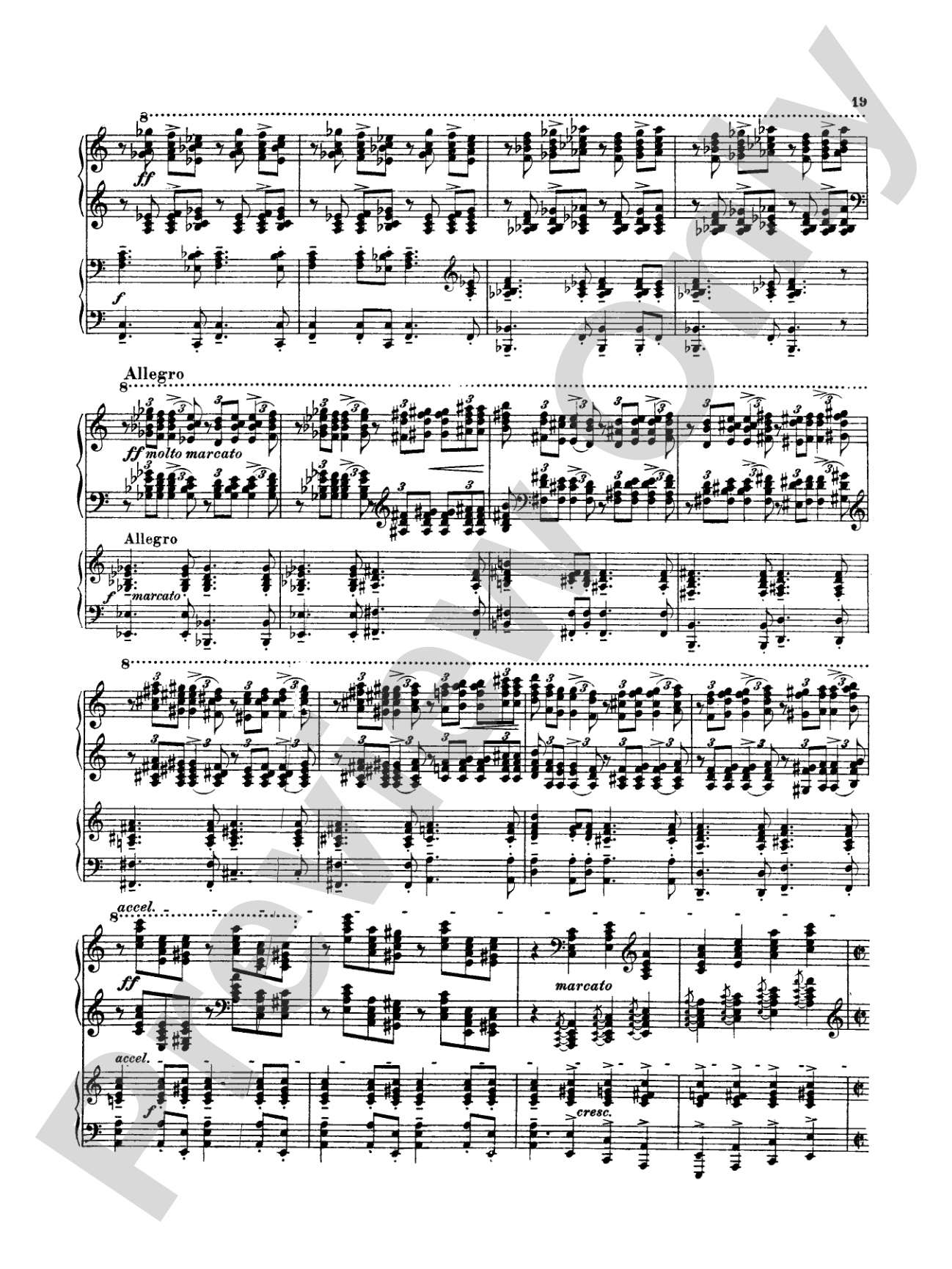 Rachmaninoff: Piano Concerto No. 3 in D Minor, Op. 30: Piano Duo (2 Pianos, 4 Hands) Book (2 copies required)