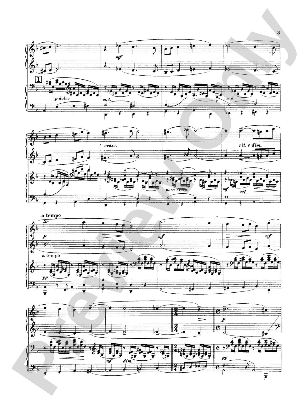 Rachmaninoff: Piano Concerto No. 3 in D Minor, Op. 30: Piano Duo (2 Pianos, 4 Hands) Book (2 copies required)