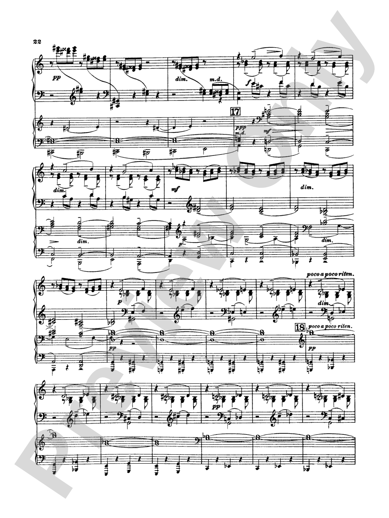 Rachmaninoff: Piano Concerto No. 3 in D Minor, Op. 30: Piano Duo (2 Pianos, 4 Hands) Book (2 copies required)