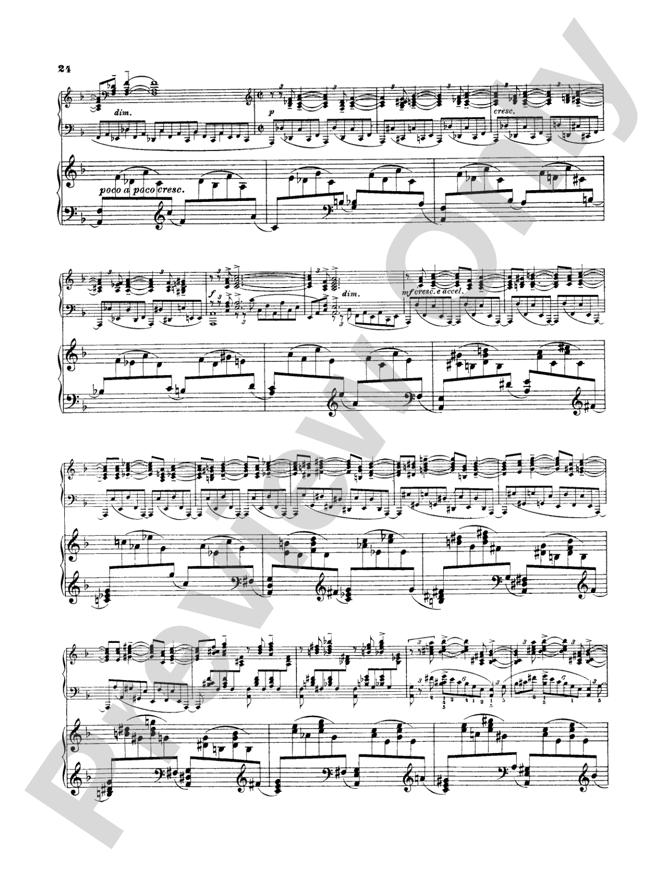 Rachmaninoff: Piano Concerto No. 3 in D Minor, Op. 30: Piano Duo (2 Pianos, 4 Hands) Book (2 copies required)