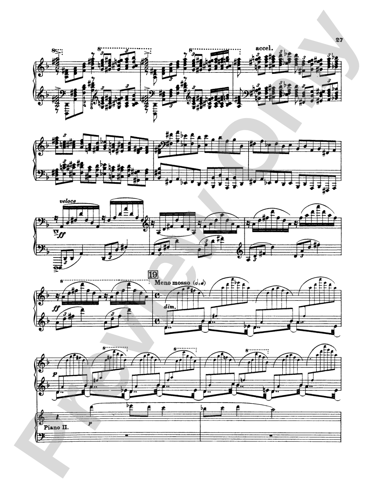 Rachmaninoff: Piano Concerto No. 3 in D Minor, Op. 30: Piano Duo (2 Pianos, 4 Hands) Book (2 copies required)