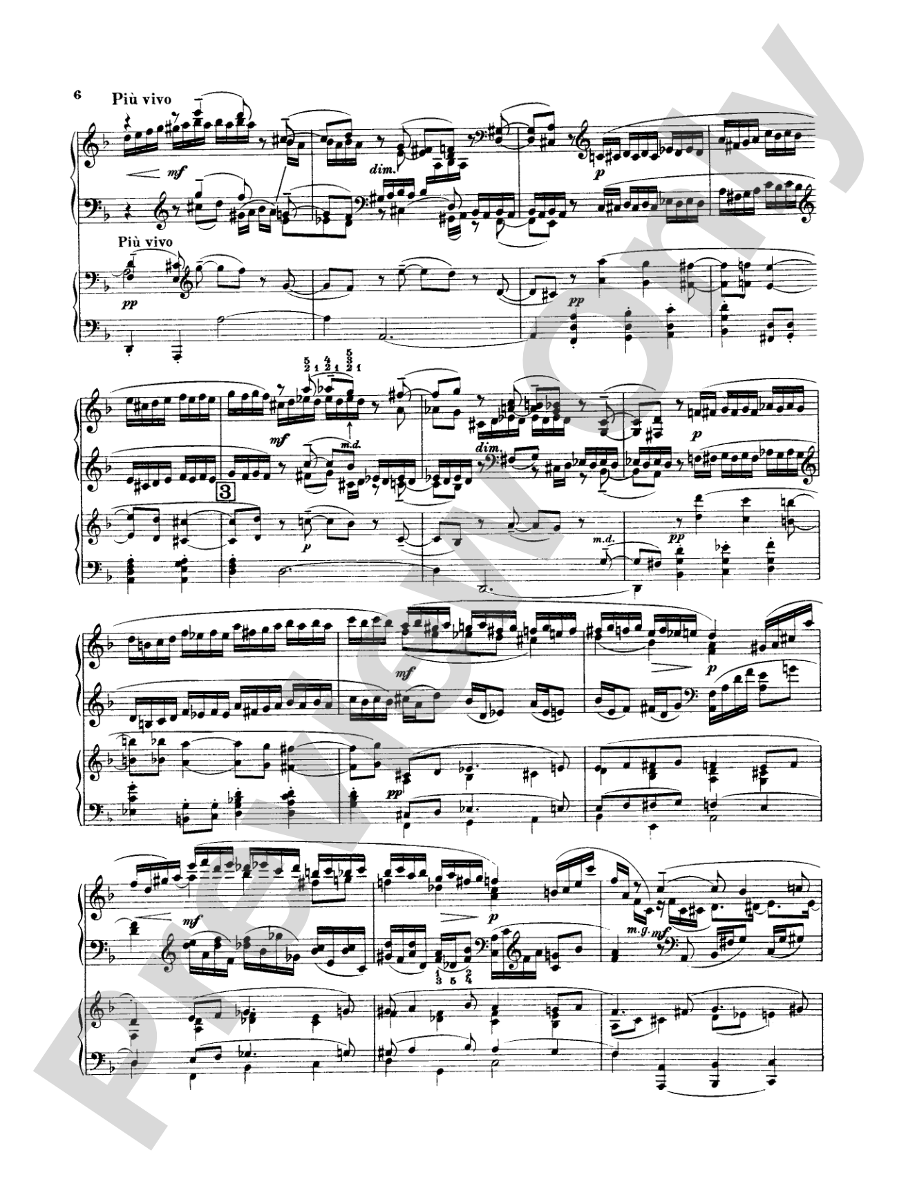 Rachmaninoff: Piano Concerto No. 3 in D Minor, Op. 30: Piano Duo (2 Pianos, 4 Hands) Book (2 copies required)