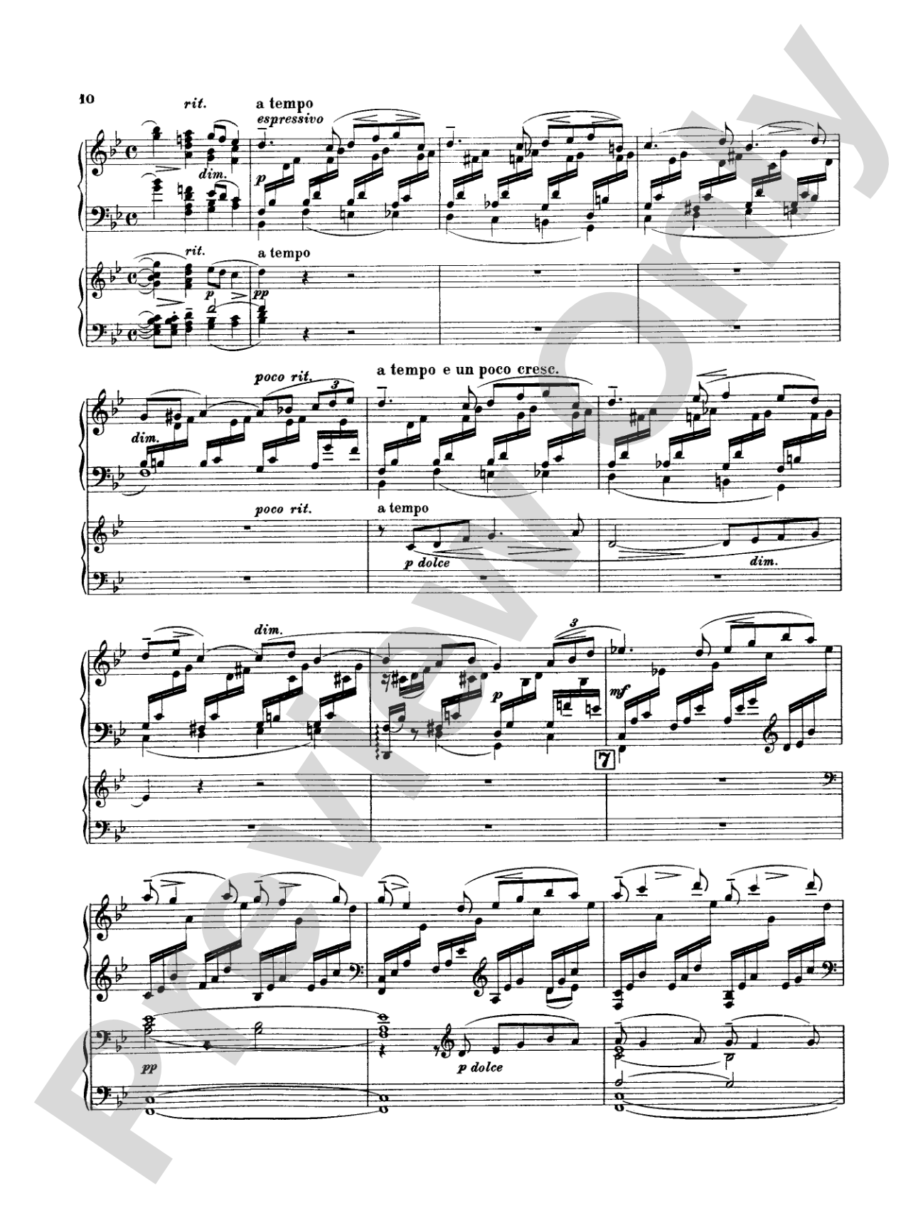 Rachmaninoff: Piano Concerto No. 3 in D Minor, Op. 30: Piano Duo (2 Pianos, 4 Hands) Book (2 copies required)
