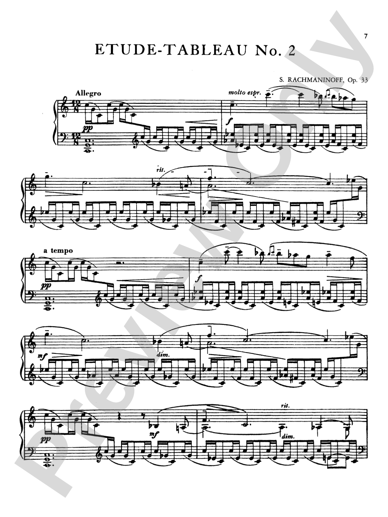 Rachmaninoff: Etudes Tableaux, Op. 33