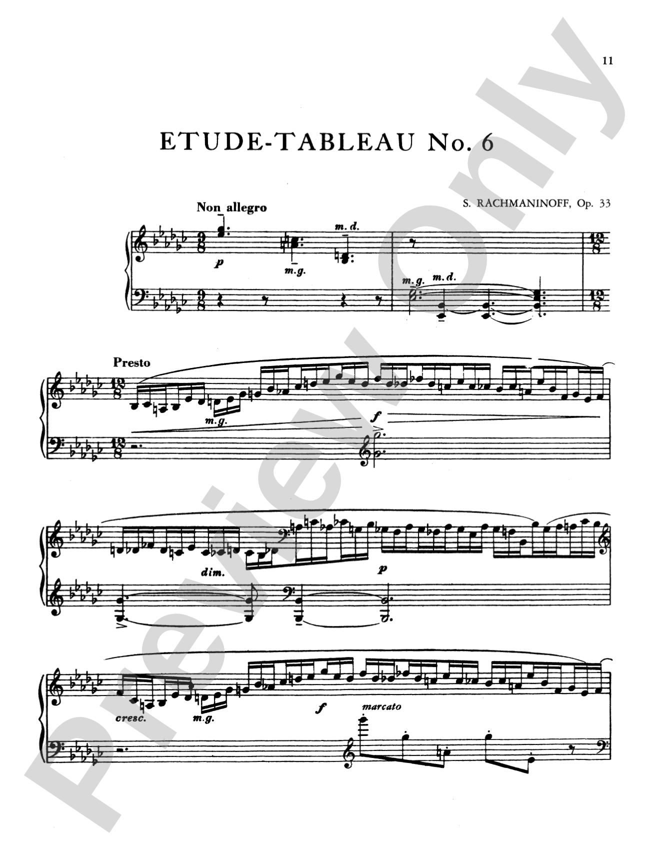 Rachmaninoff: Etudes Tableaux, Op. 33