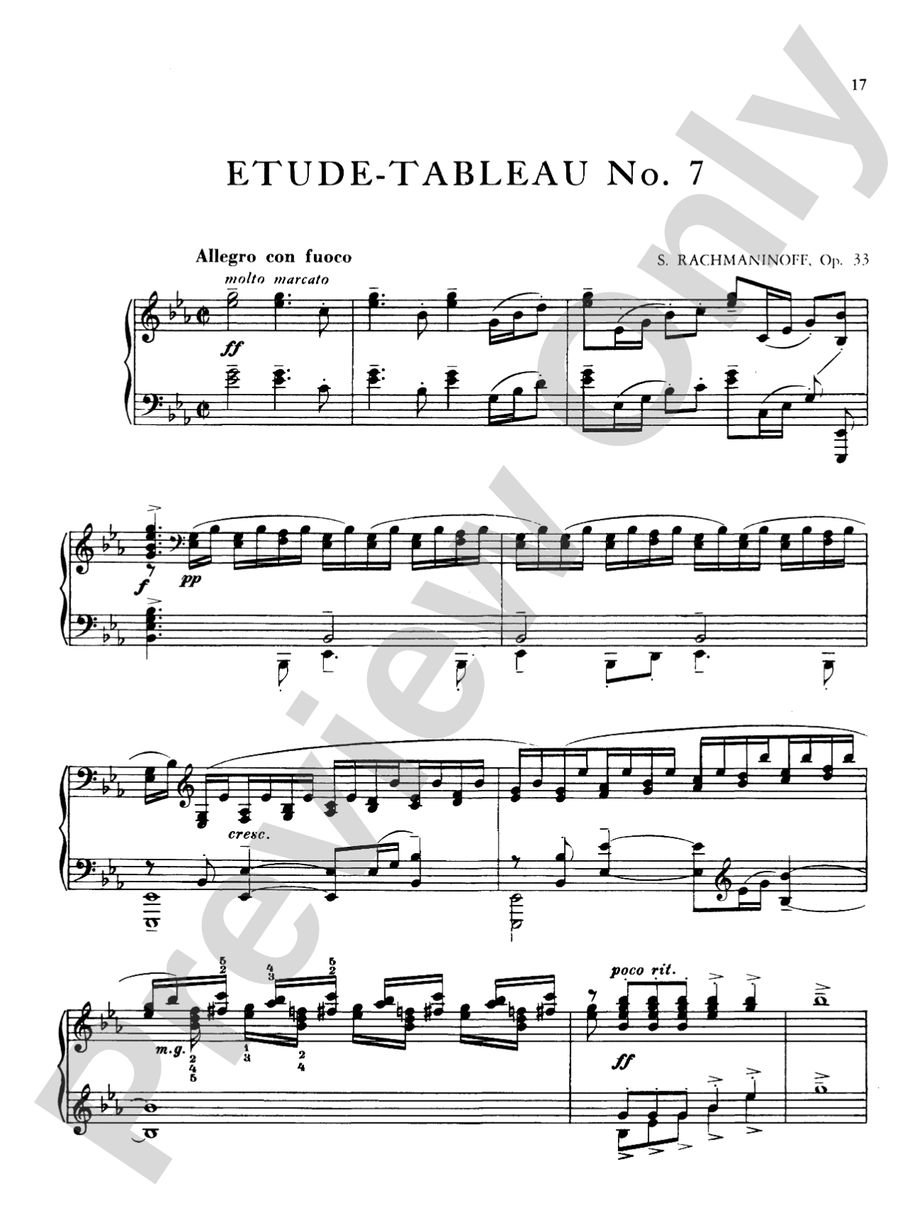 Rachmaninoff: Etudes Tableaux, Op. 33
