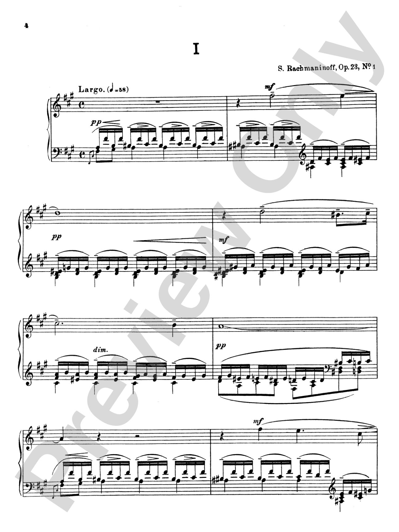 Rachmaninoff: Ten Preludes, Op. 23: Piano Book