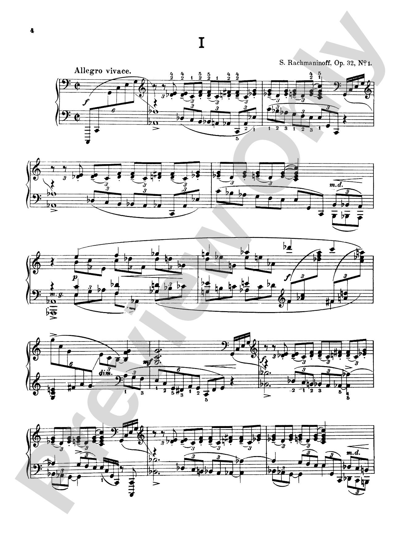 Rachmaninoff: Fourteen Preludes: Piano Book