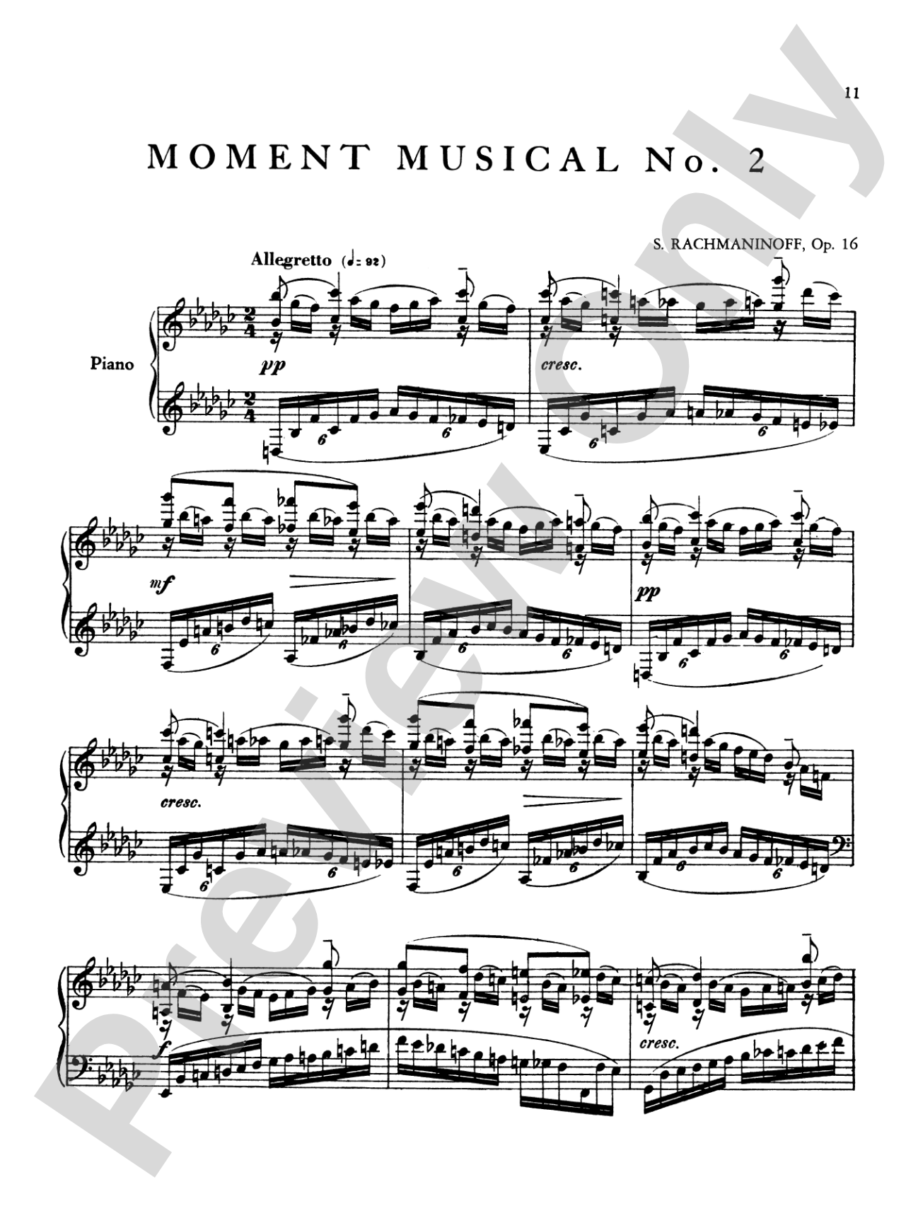 Rachmaninoff: Moments Musicaux, Op. 16