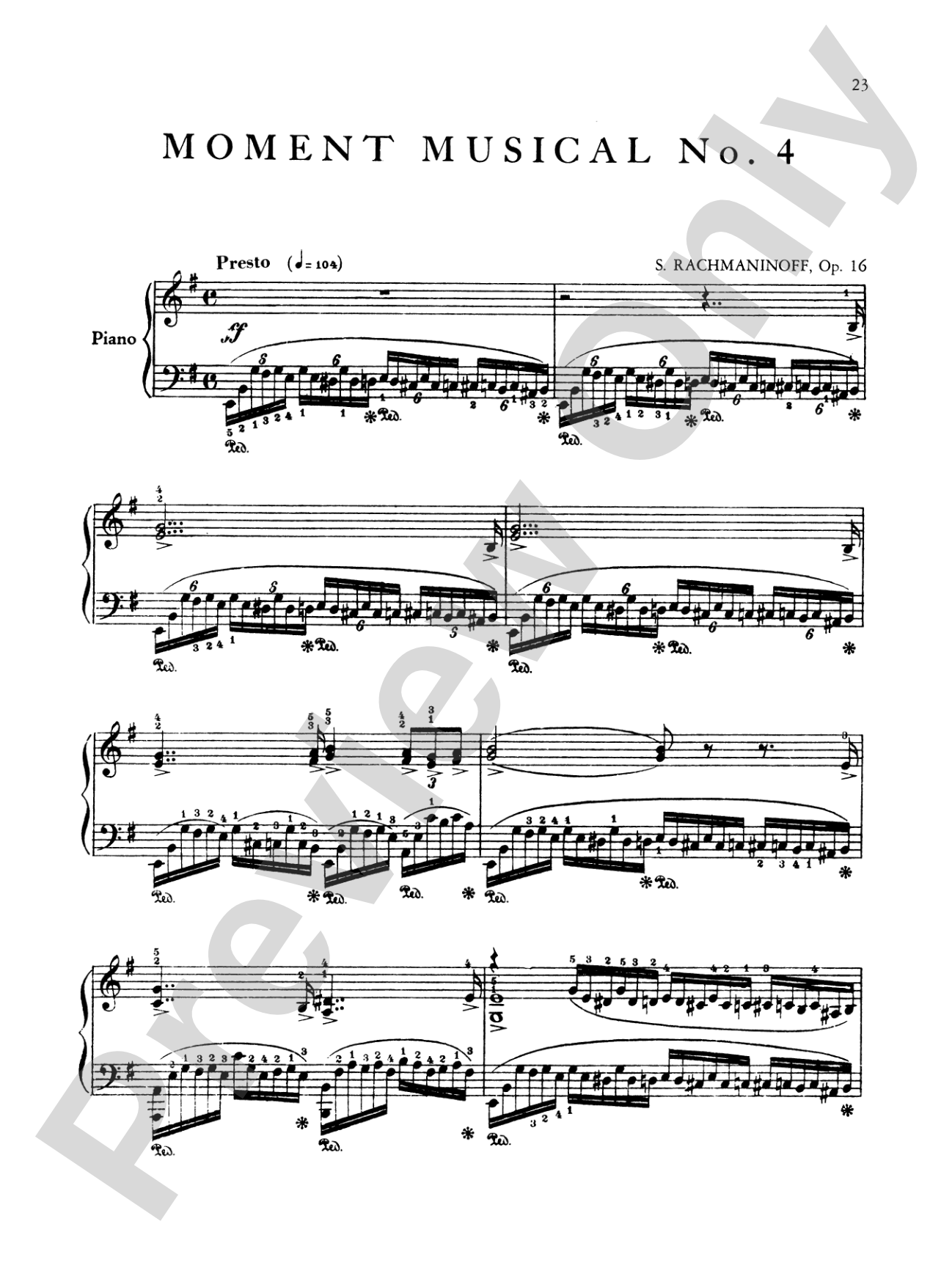 Rachmaninoff: Moments Musicaux, Op. 16