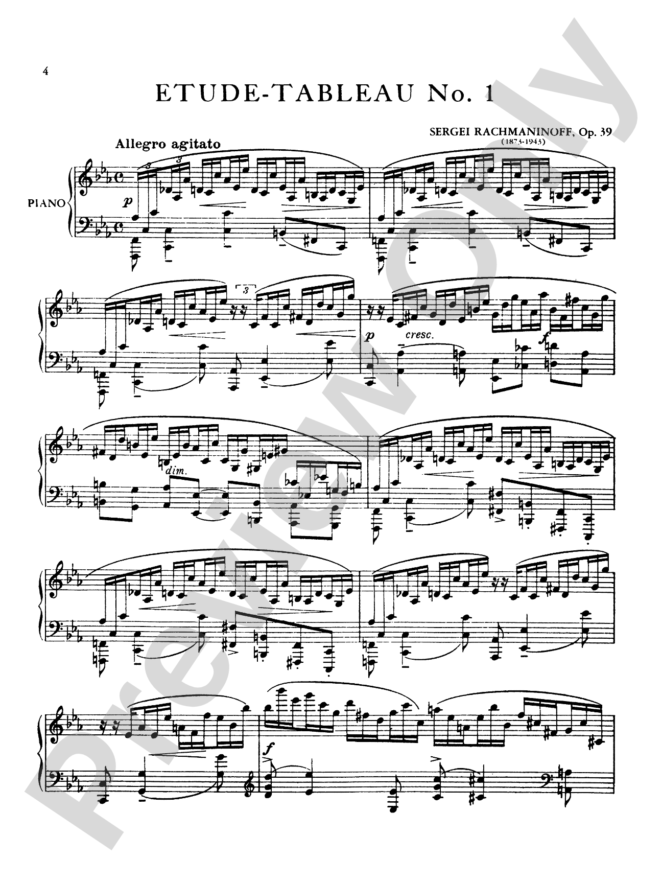Rachmaninoff: Etudes Tableaux, Op. 39: Piano Book