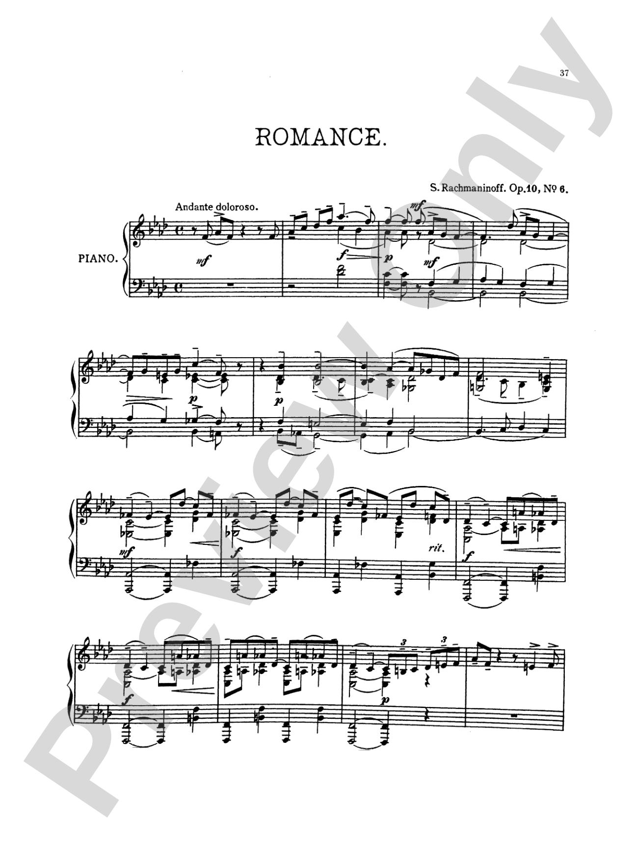 Rachmaninoff: Piano Pieces, Op. 10
