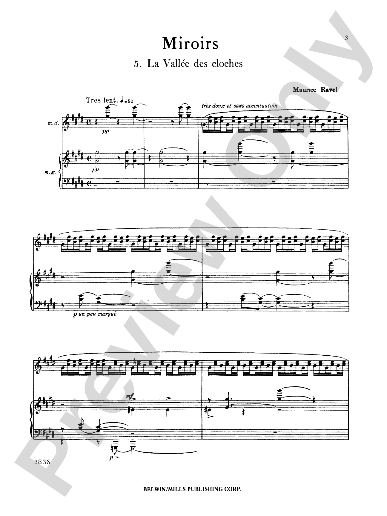 Ravel: La Vallée des Cloches: Piano