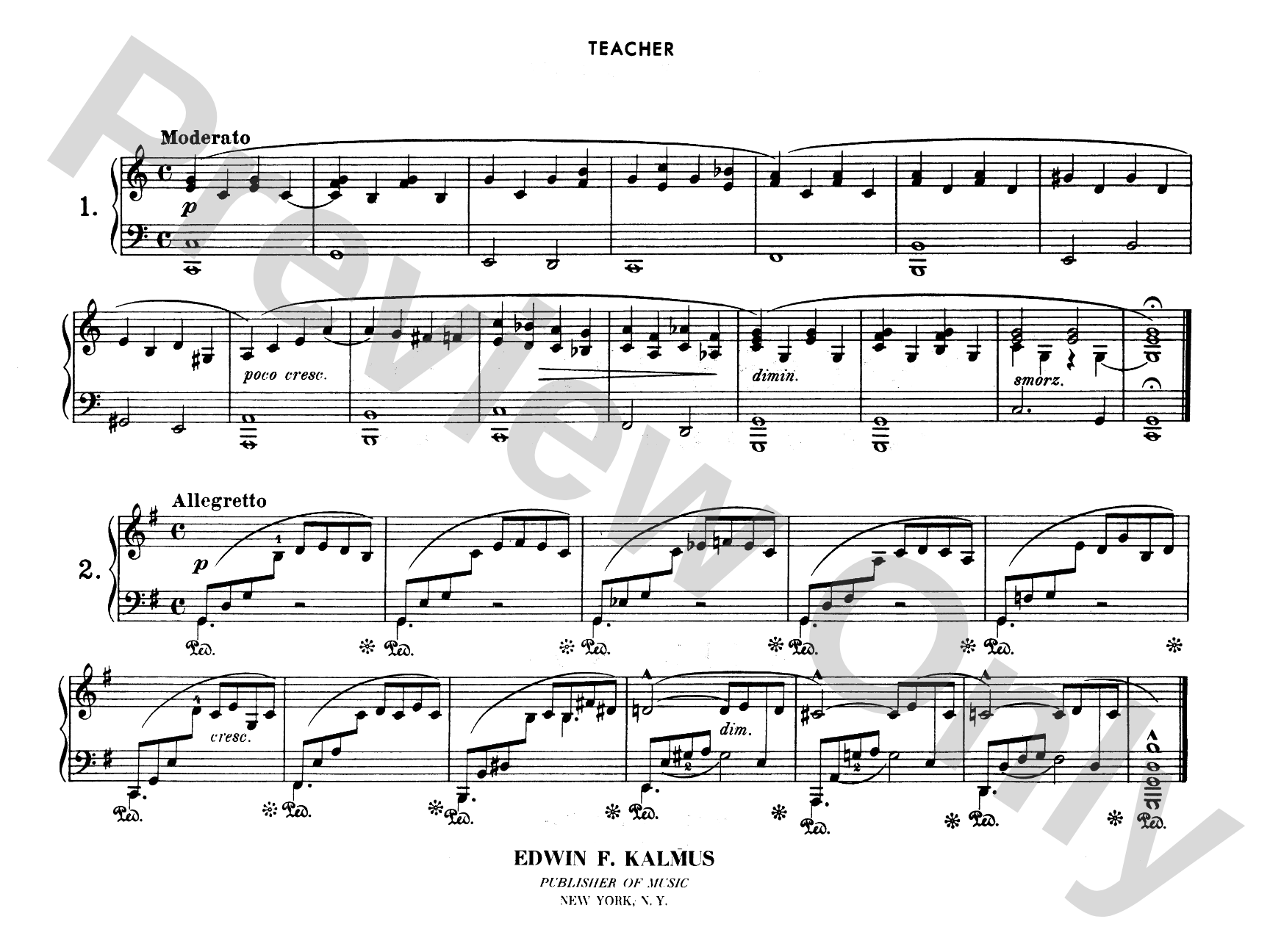 Ruthardt: Teacher and Pupil: Piano Duet (1 Piano, 4 Hands) Comb Bound Book