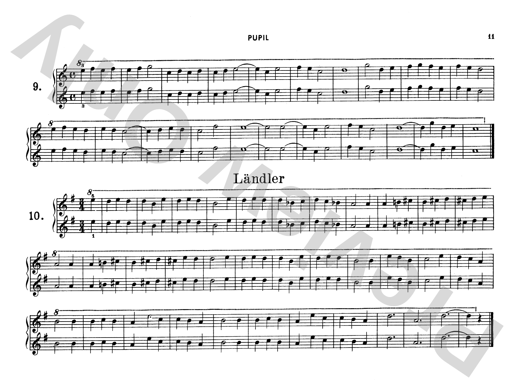 Ruthardt: Teacher and Pupil: Piano Duet (1 Piano, 4 Hands) Comb Bound Book