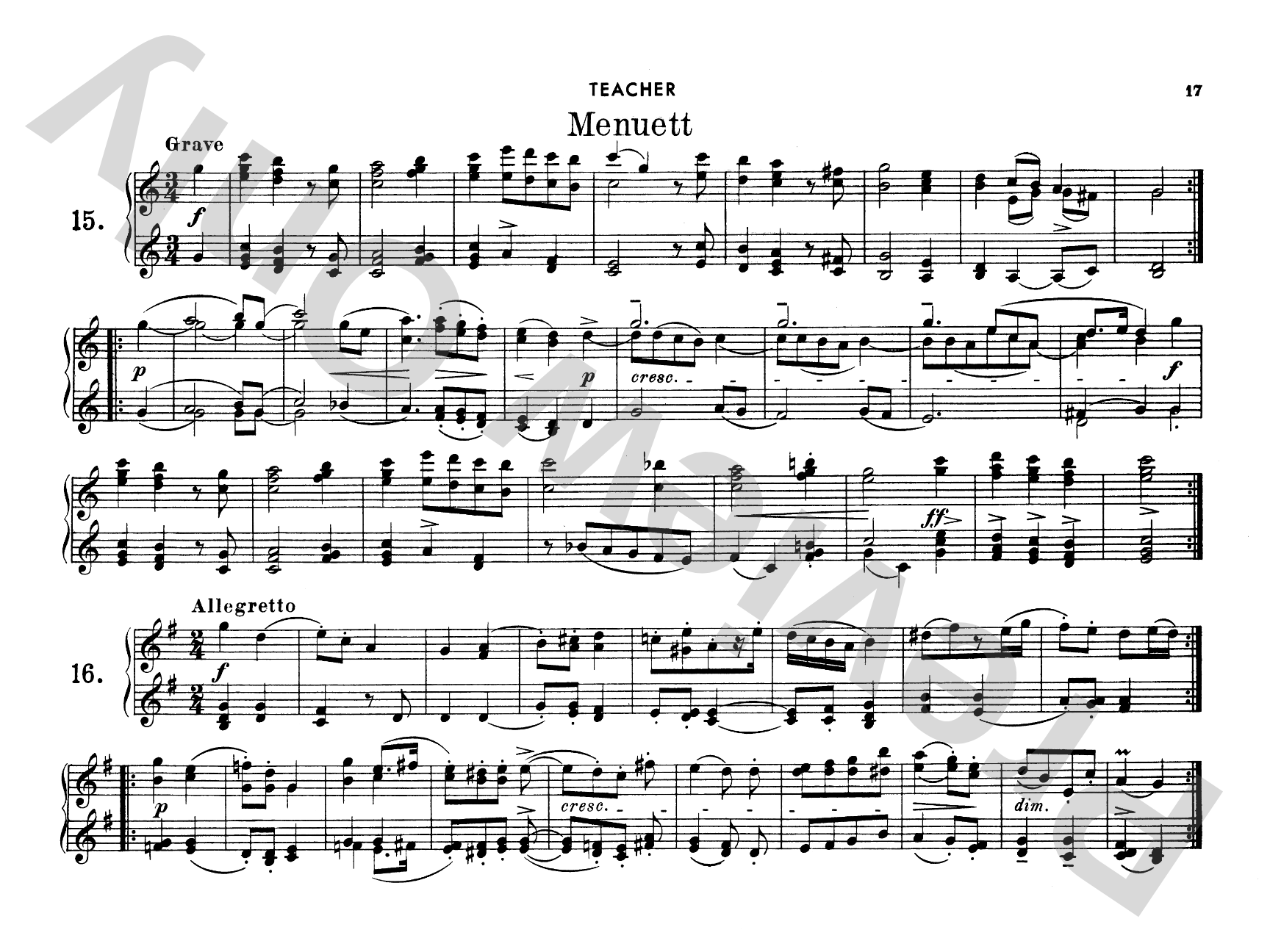 Ruthardt: Teacher and Pupil: Piano Duet (1 Piano, 4 Hands) Comb Bound Book