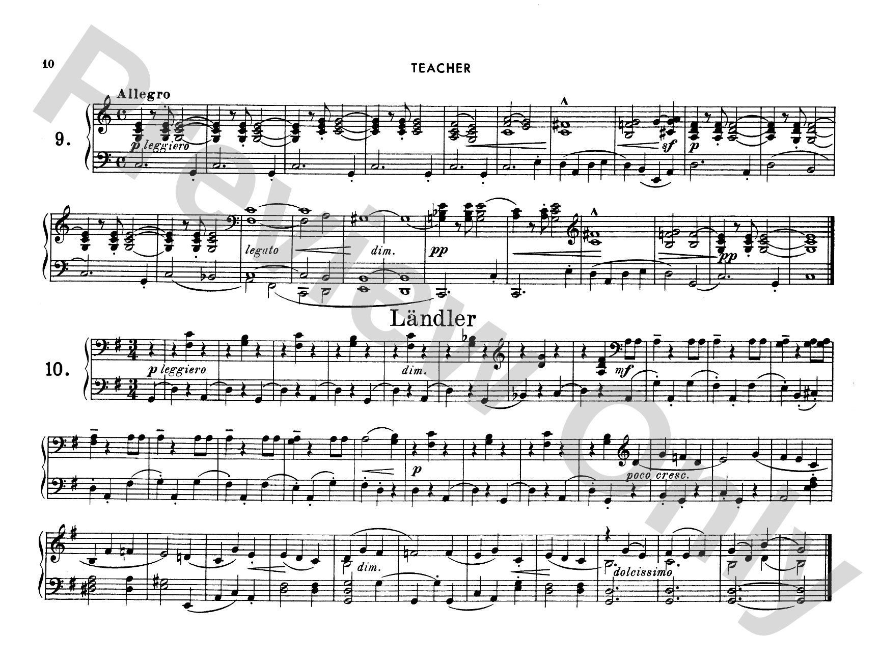Ruthardt: Teacher and Pupil: Piano Duet (1 Piano, 4 Hands) Comb Bound Book