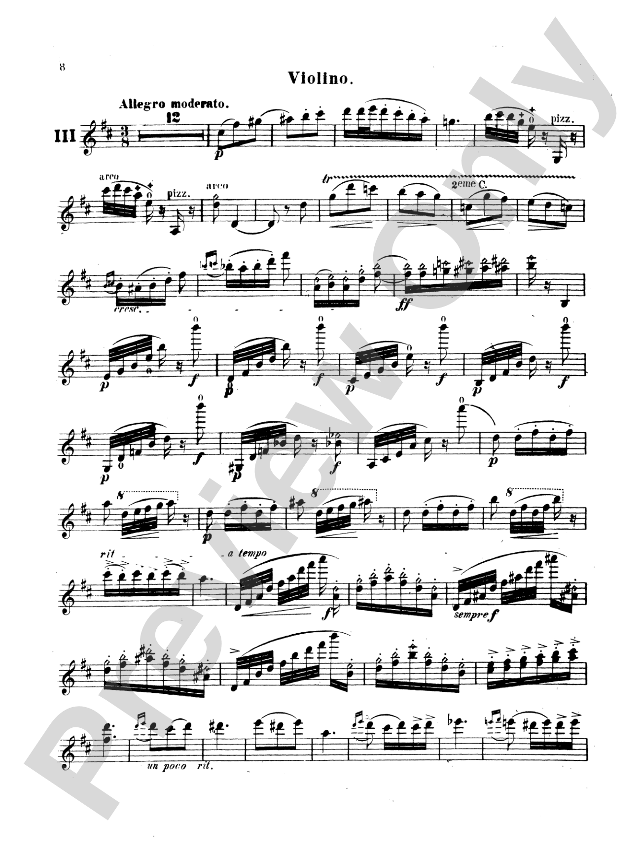 Sarasate: Carmen Fantasy, Op. 25: Violin Book